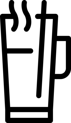 Latte Coffee Simple Line Art Svg, Free Vectors File